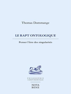 cover image of Le rapt ontologique